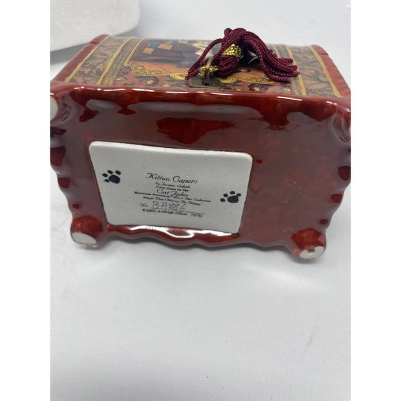 Ardleigh Elliot 2002 Porcelain Music Box Kitten Capers Cat Tales B4886 Authentic - Picture 6 of 7